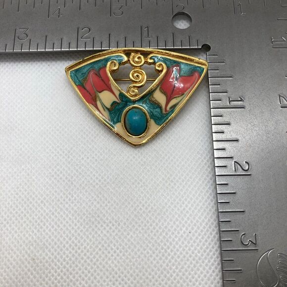 Vintage Lot of 5 Gold Tone Brooch Pin LC Golf Clubs JJ Face Rhinestone 2000 Y - Picture 14 of 16